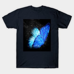 Glowing Blue Butterfly T-Shirt